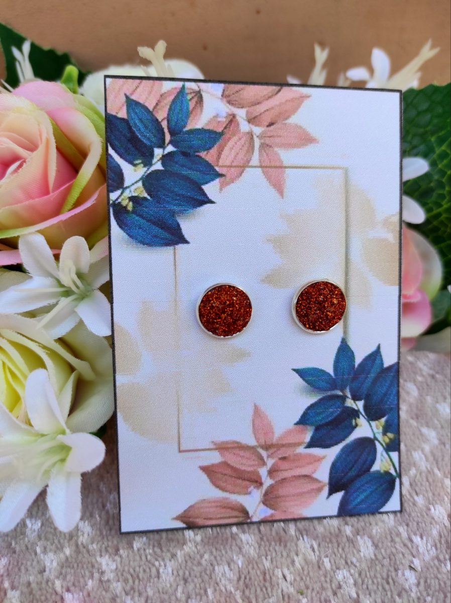 Piros /narancs durzy bedugós fülbevaló